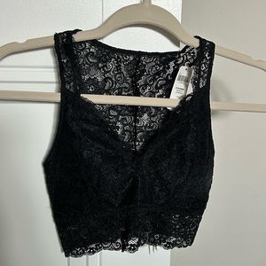 NEW Soma Black Lace Plunge Bralette